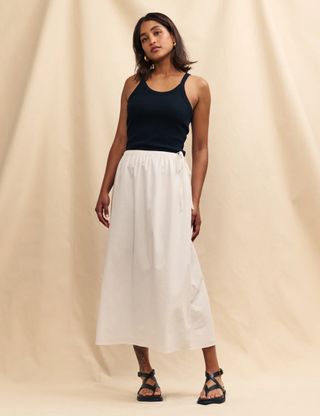 Nobody's Child Linen-Blend Skirt