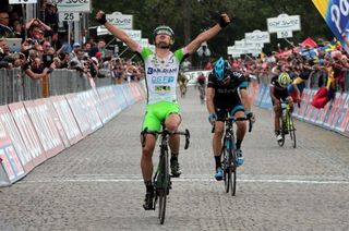 Enrico Battaglin (Bardiani - CSF) takes stage 14 of the Giro d'Italia