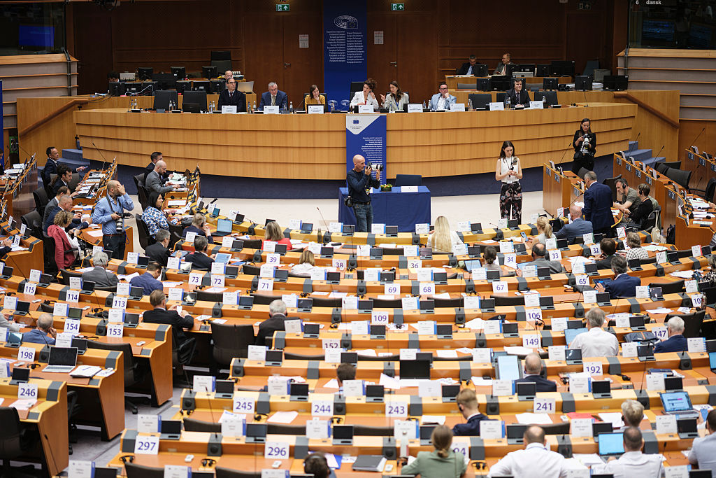 BRUSSELS, BELGIUM - JULY 2: Members of the Committee of the Regions atttend a session of the CdR in the hemicycle of the European Parliament on july 2, 2026 in Brussels, Belgium. The CoR is the EU's assembly of local and regional representatives that provides advice on proposed legislation affecting regions and cities. Its function is to ensure that the voices of sub-national authorities are heard in EU decision-making and that the principle of subsidiarity is respected, meaning decisions are taken at the most appropriate level, closest to citizens when possible. (Photo by Thierry Monasse/Getty Images)