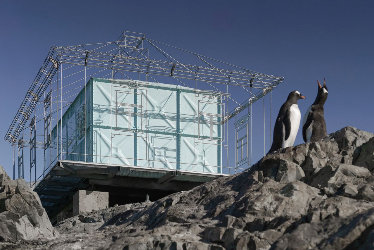 balbek bureau art installation at research base in Antarctica