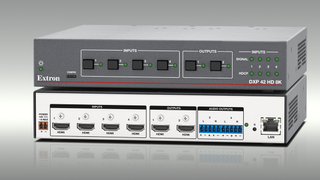 The Extron DXP 42 HD 8K matrix switcher.