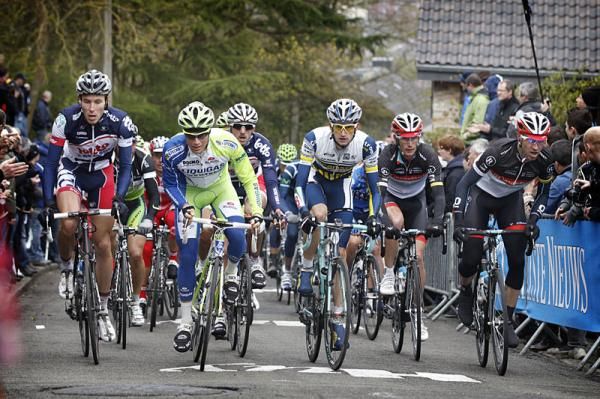 Wout Poels (Team Vacansoleil - DCM), Frank Schleck and Jens Voigt (RadioShack)