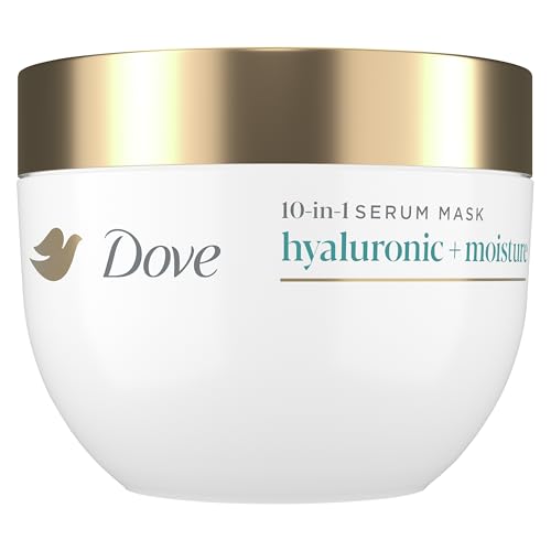 Dove Hair Hyaluronic Moisture for Dry Hair 10-In-1 Hydrating Hair Mask With Bio-Protein Care Technology and Hyaluronic Serum 9.2 Fl Oz