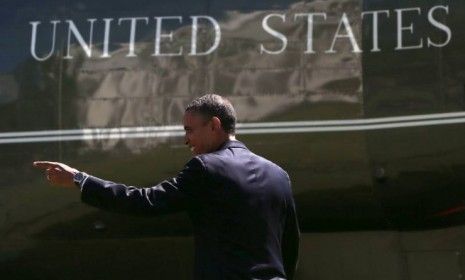 President Obama walks from the Oval Office to a waiting Marine One helicopter while departing the White House on Sept. 24: Because of Mitt Romney&amp;#039;s recent stumbles, the Obama campaign seems p