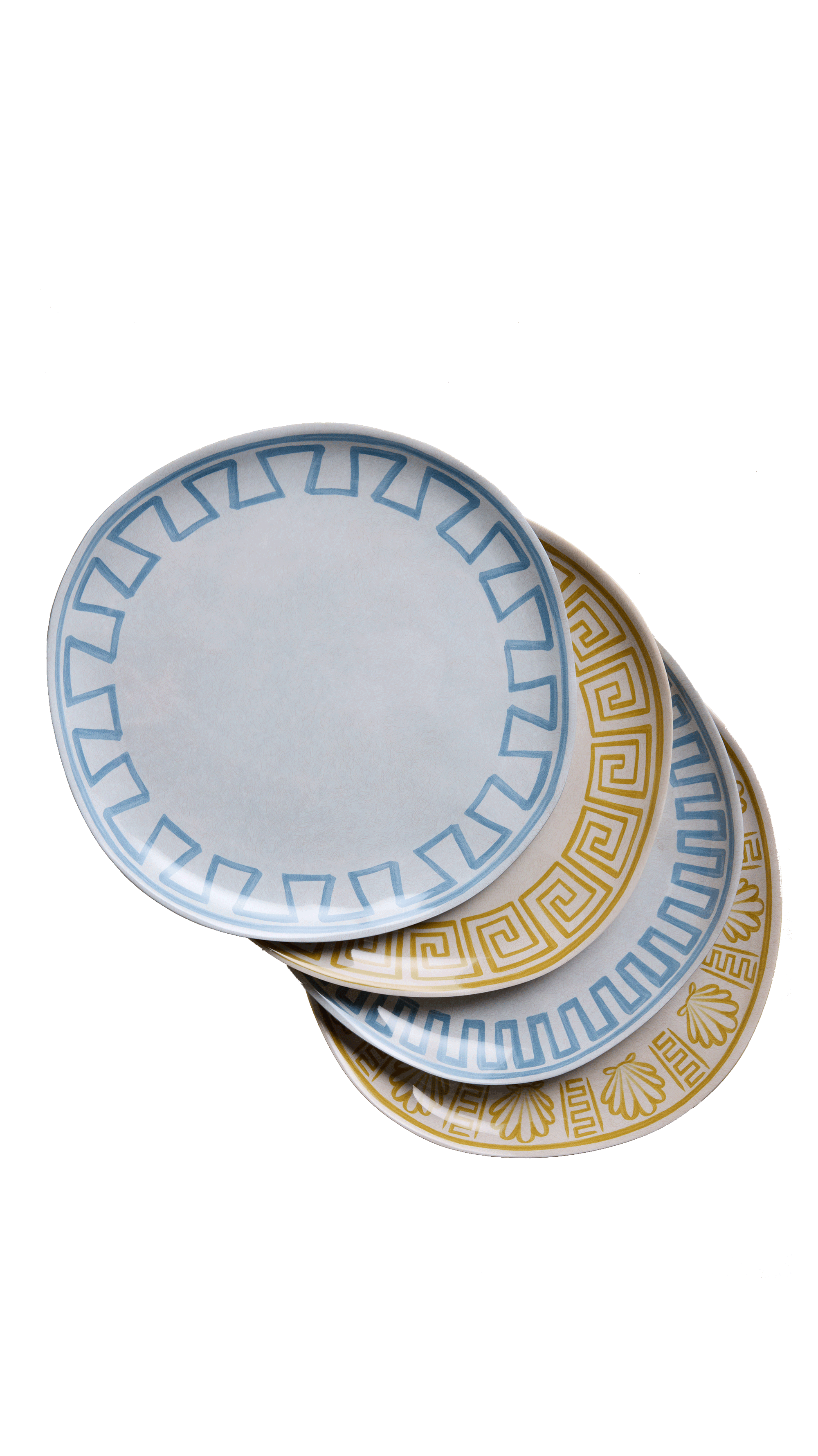 Set of 4 Coastal Picnic Dinner Plates