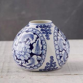 Blue Chinoiserie Vase