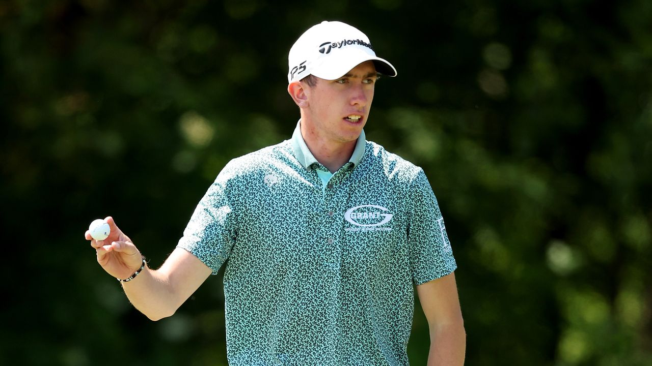 Tom McKibbin salutes the crowd at the Porsche European Open