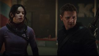 Clint Barton and Kate Bishop as seen in Hawkeye episode 3