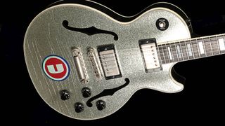Noel Gallagher's Custom Silver Sparkle Gibson Les Paul Florentine Guitar