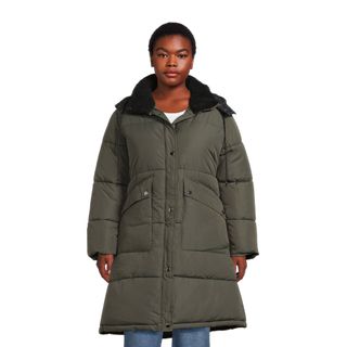 Maxi Puffer Coat With Hood