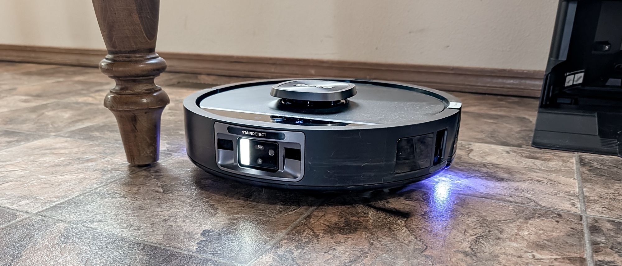 I tried the new Shark UV robot vacuum in my home and it even reveals my dog's drool