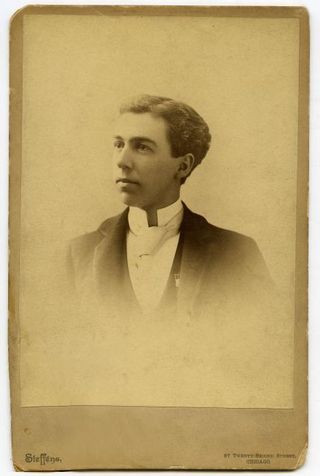 Old photograph of a young Frank Lloyd Wright.