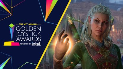 Baldur's Gate 3 winning at the Golden Joystick Awards 2023