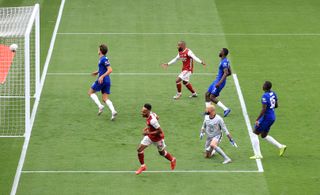 Aubameyang scored twice as Arsenal came from behind to beat Chelsea in the FA Cup final last season.