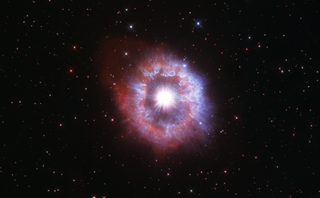 A Hubble Space Telescope image of AG Carinae, an unstable star that is on the brink of exploding. 