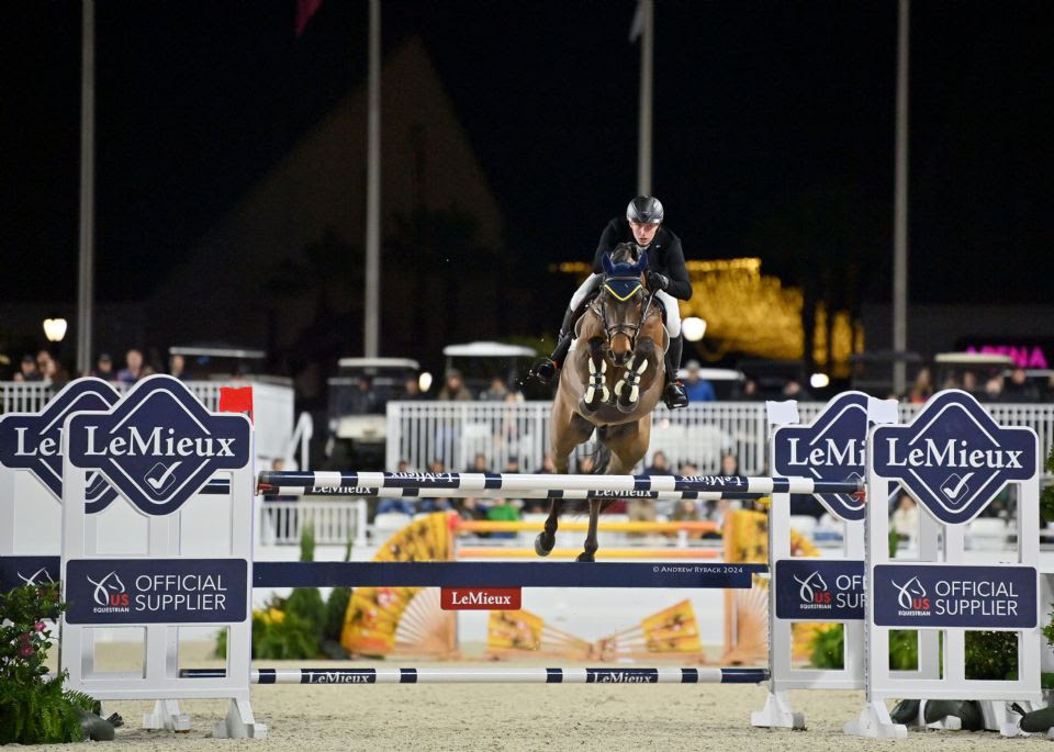 In showjumping news, Daniel Coyle wins the $100,000 grand prix on Farrel