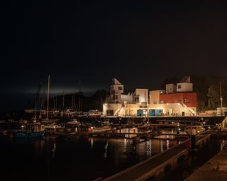 A view of East Quay during the dark.