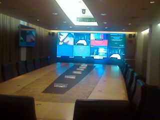inside a COBRA meeting room in Whitehall