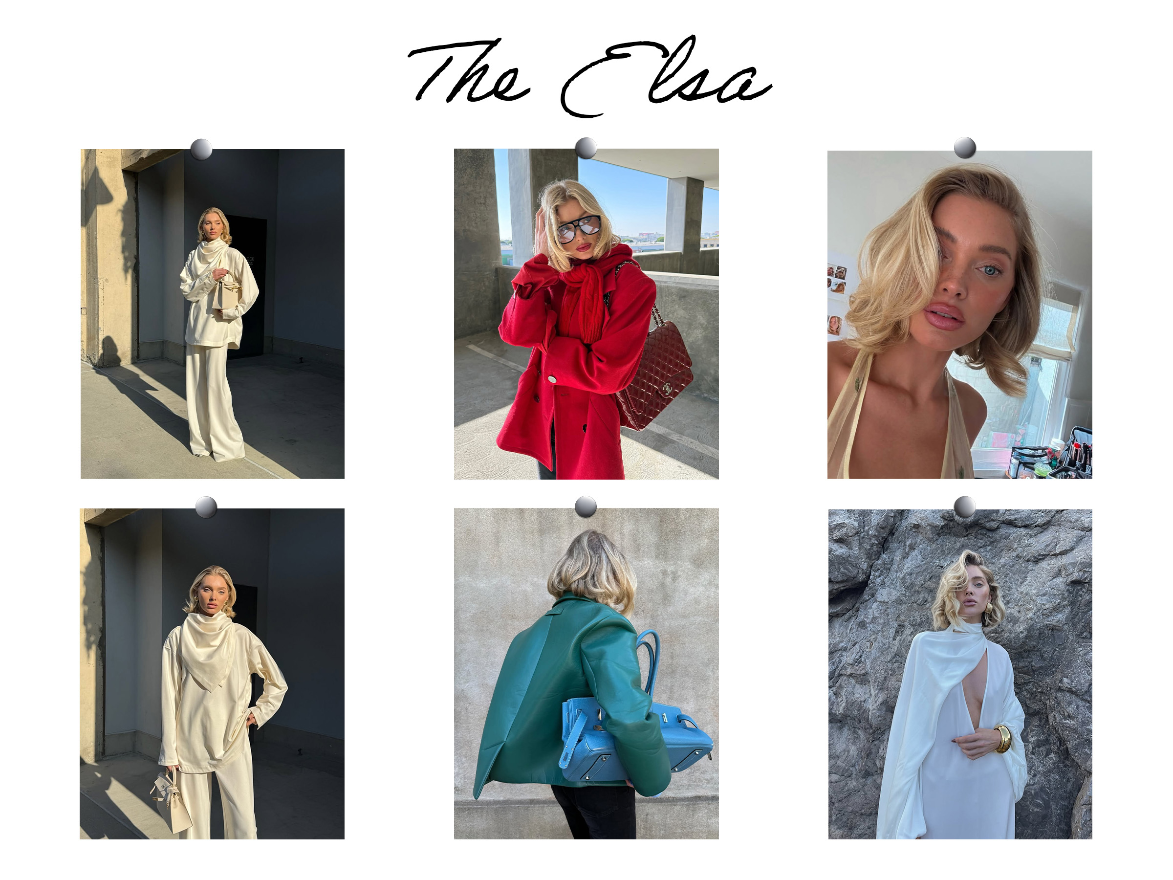 Images of Elsa Hosk bob hairstyles taken by Justine Marjan.