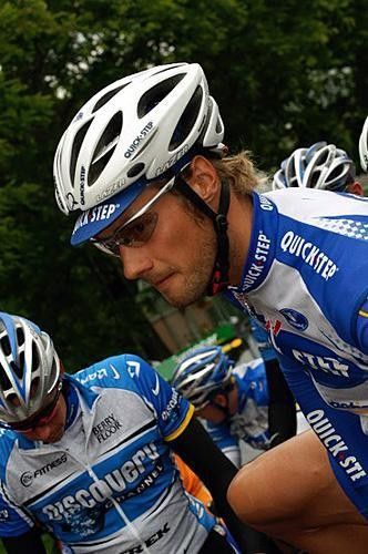 The Divine Mullet, aka Tom Boonen, waiting at the start of stage 3