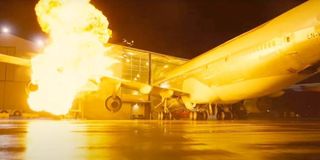Exploding plane