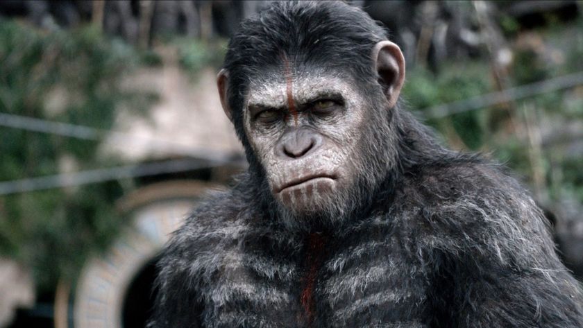 Caesar looks angry in Dawn of the Planet of the Apes