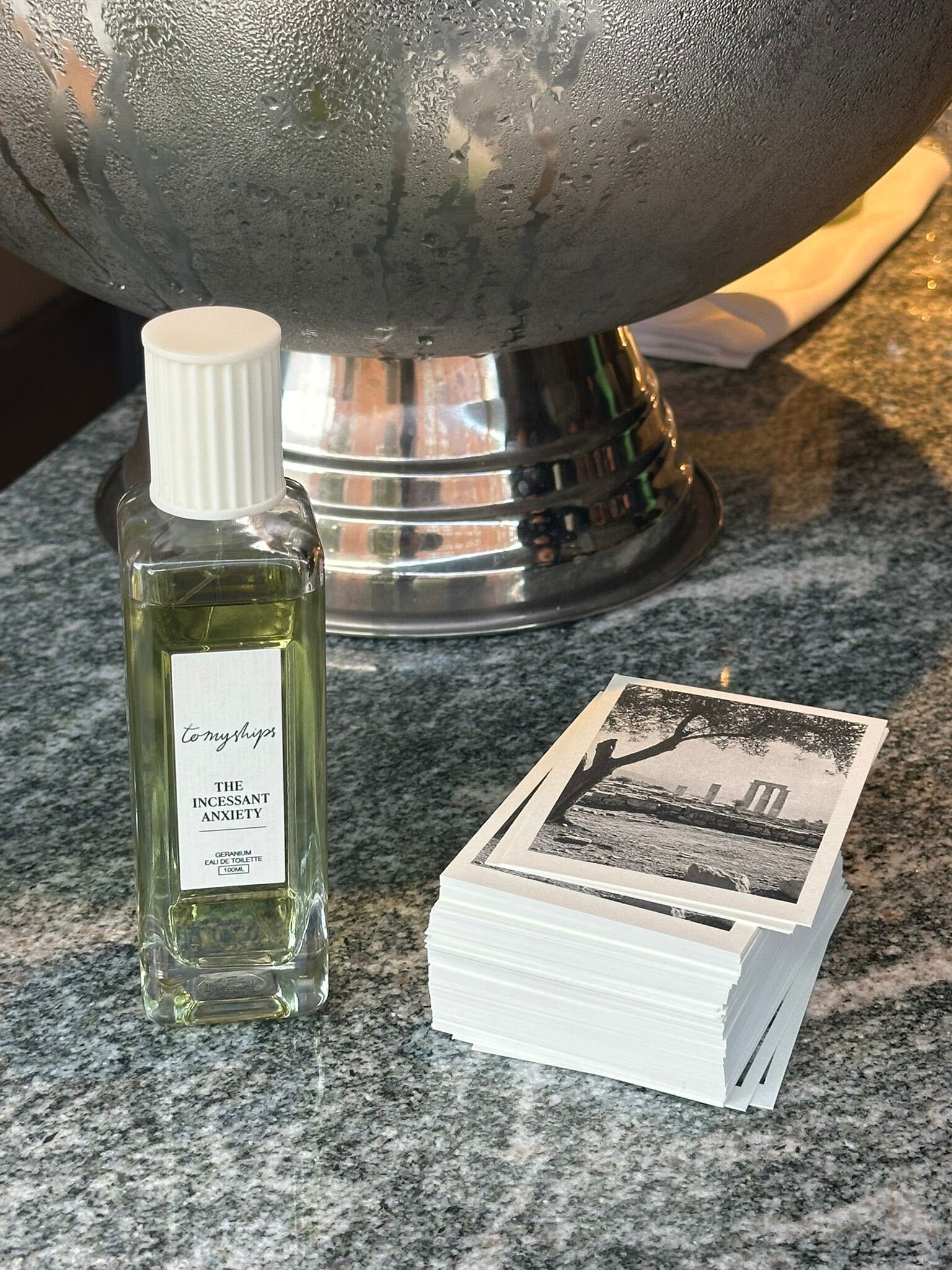 The Incessant Anxiety eau de toilette by To My Ships on display during 3 Days of Design 2026