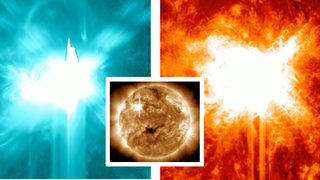 NASA's Solar Dynamics Observatory captured this image of an X6.3-class solar flare on Feb. 22 2024