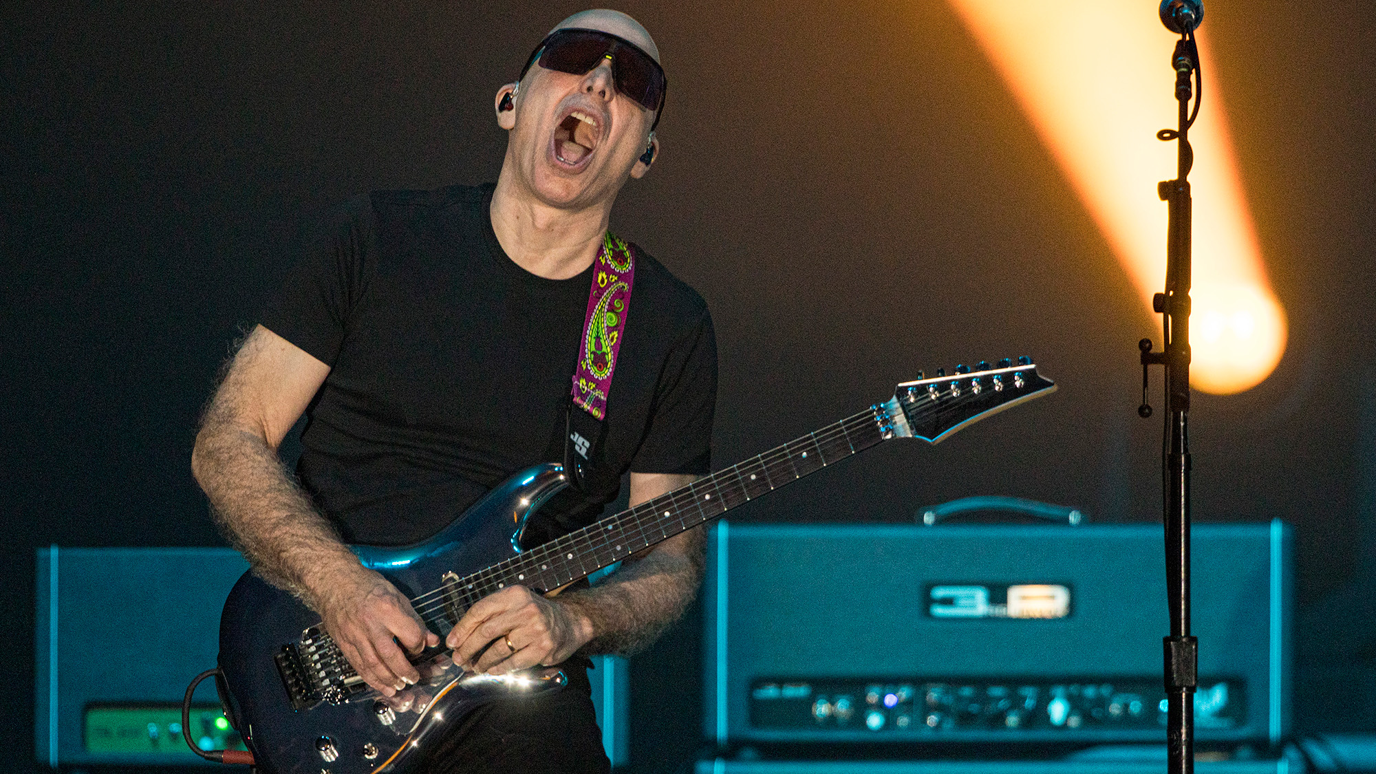 Joe Satriani performs on stage at Harrah's Resort Southern California on May 10, 2024 in Valley Center, California.