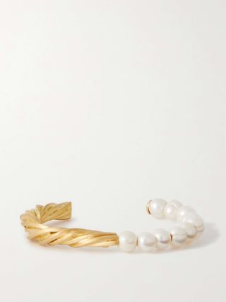 The State We're in Gold-Plated Pearl Cuff