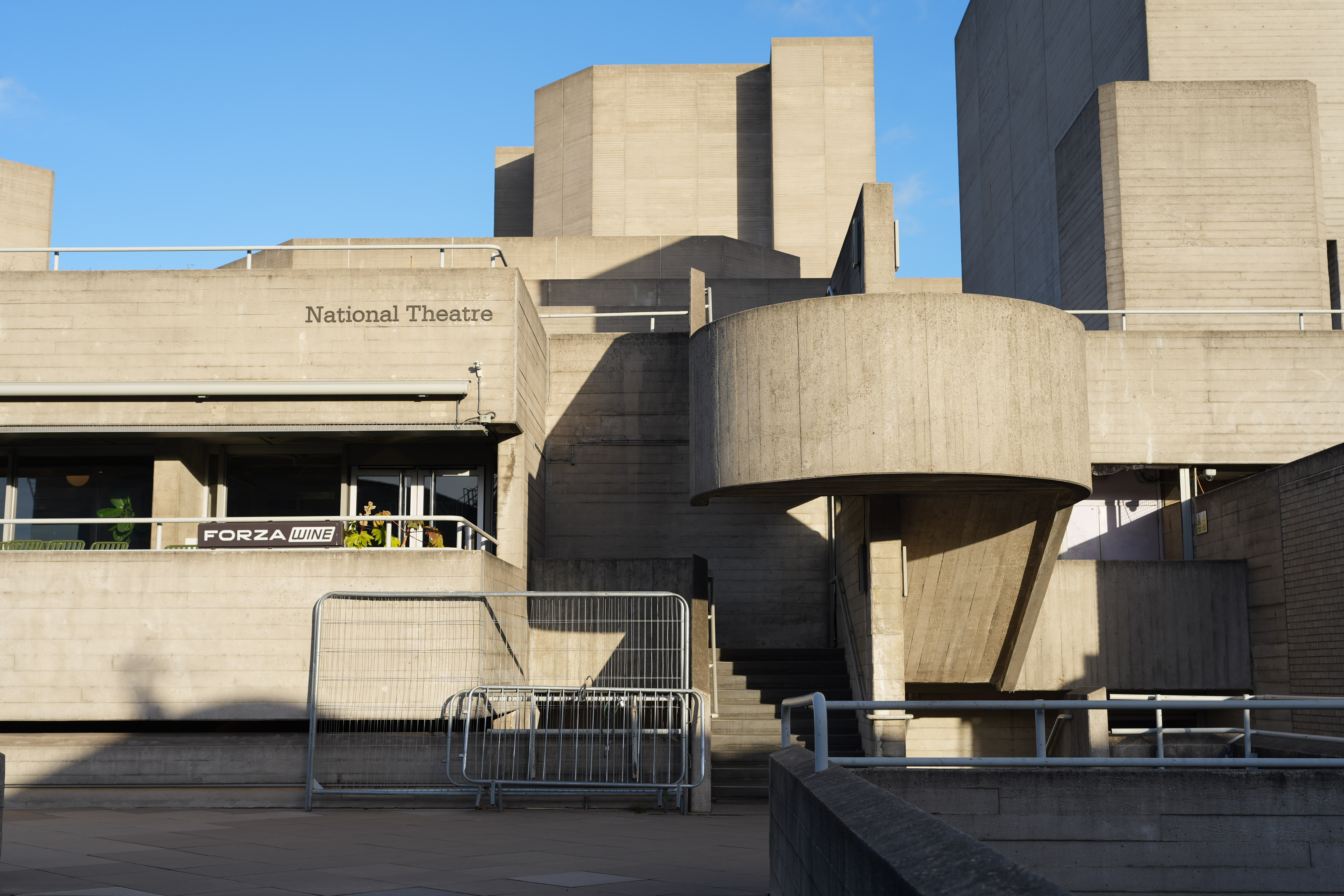 The brutalist concrete architecture of the national Theatre