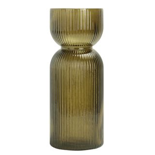 Better Homes & Garden Green Ribbed Vase