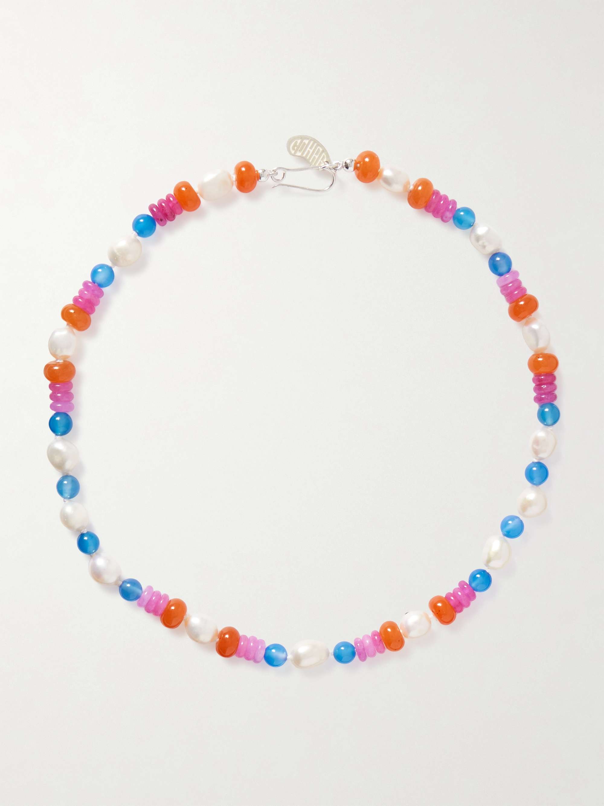 Turkish Delight Silver Multi-Stone and Silk Necklace