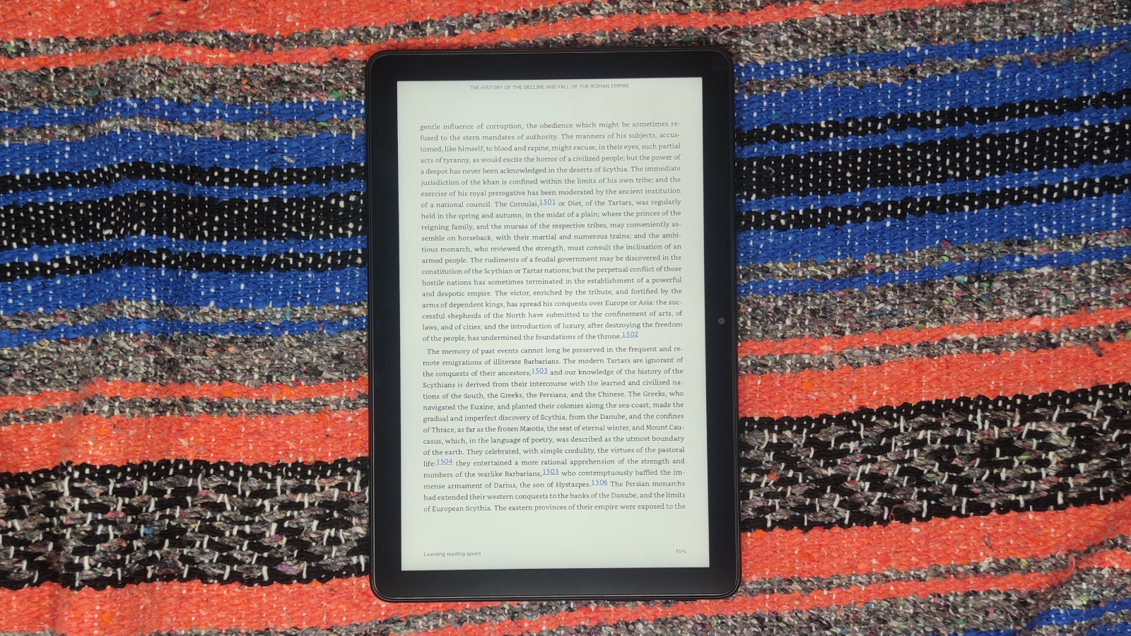 The Amazon Fire HD 10 (2023) on a colored background.