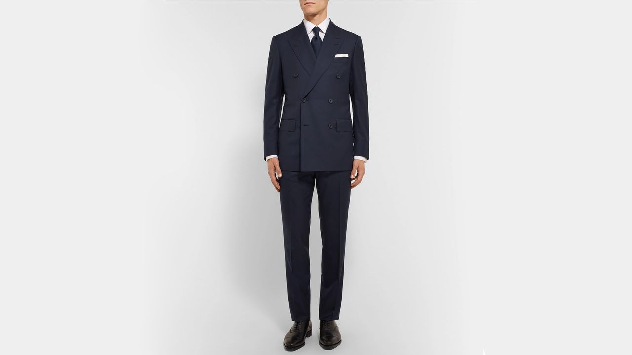 Kingsman Harrys Navy Super 120S uld og Cashmere-blend suit