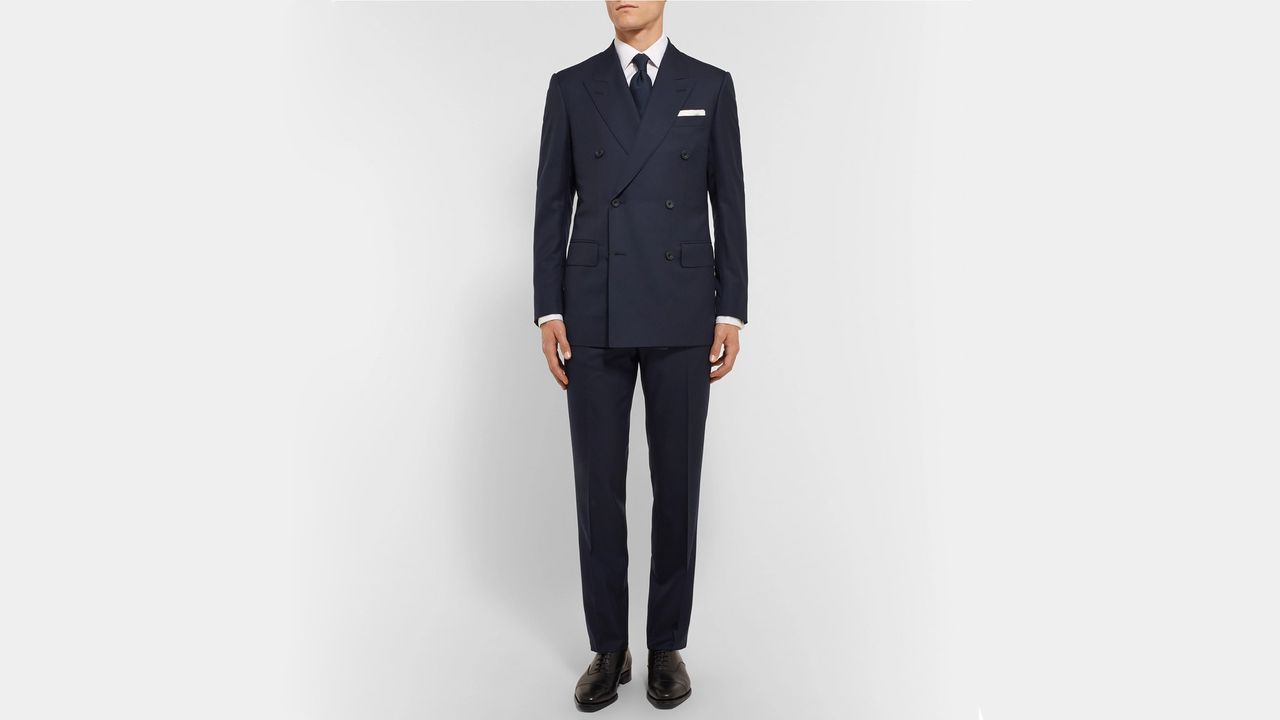 Kingsman Harry 'S Navy Super 120s ull och Kashmir - Blend suit