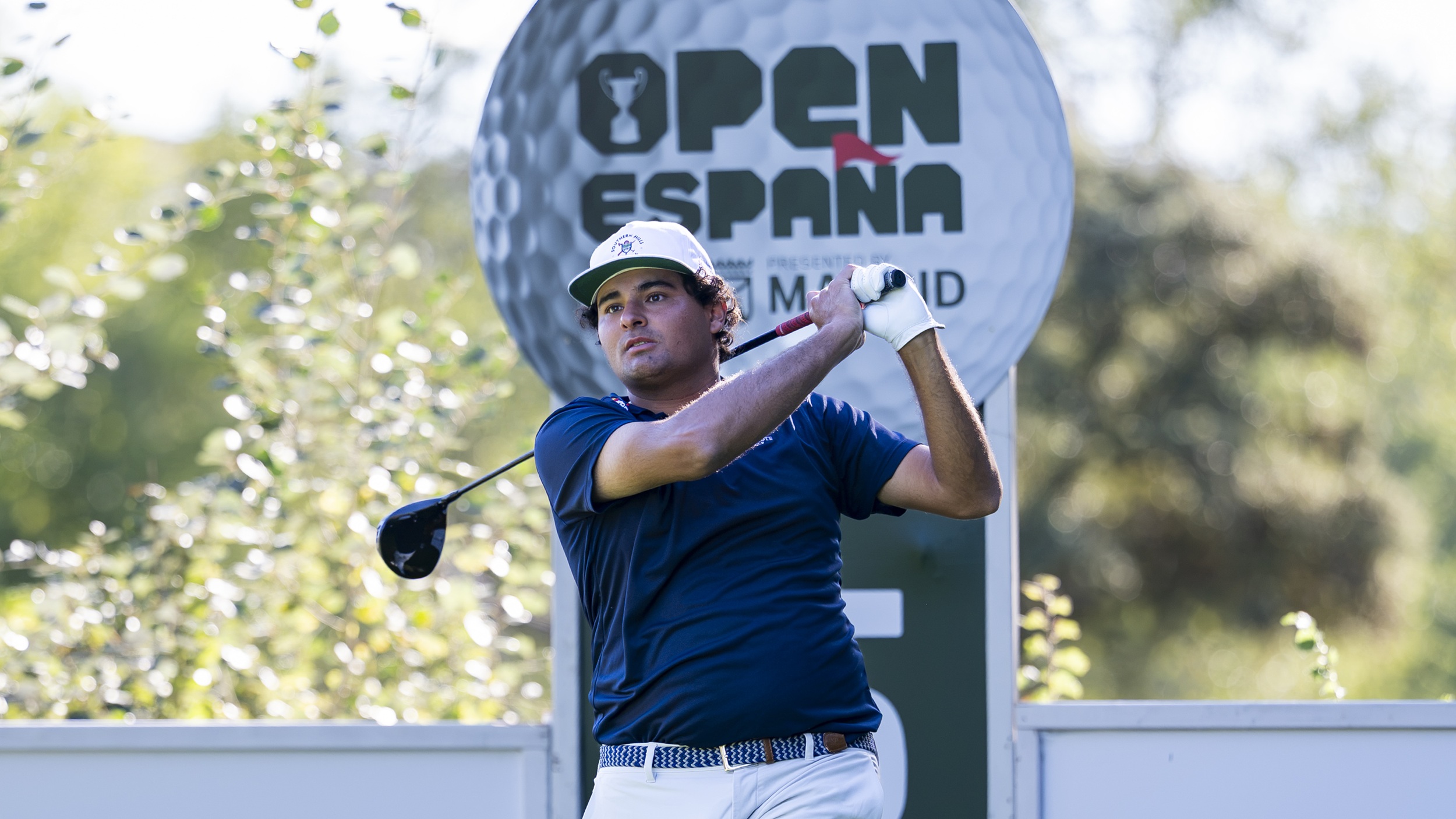 Eugenio Chacarra hits a shot off the tee box at the Open de Espana 2026 on the DP World Tour