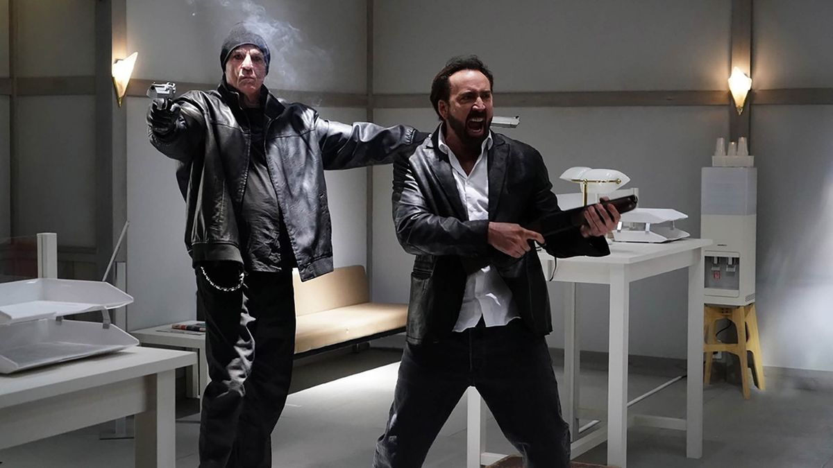 Nic Cage and Nick Cassavetes in Prisoners of the Ghostland