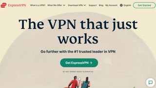 Website screenshot for ExpressVPN