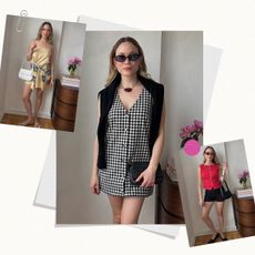 Collage of Editor Wearing Summer Outfits