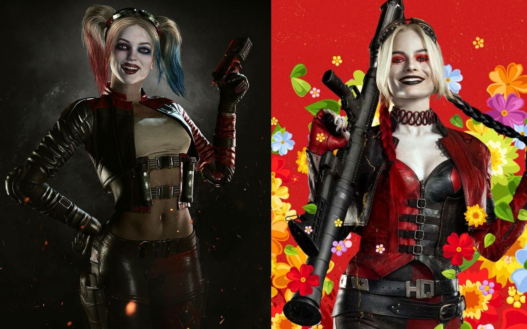 Harley Quinn's beach uniform in The Suicide Squad was inspired by her  Injustice 2 outfit