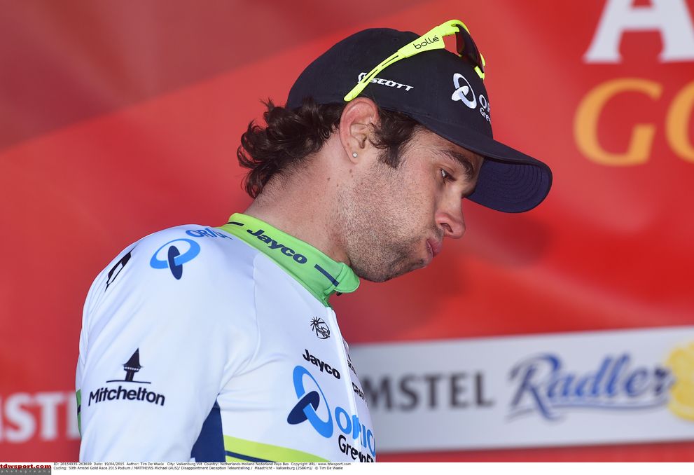 Michael Matthews (Orica GreenEdge) had to settle for third in Amstel Gold Race