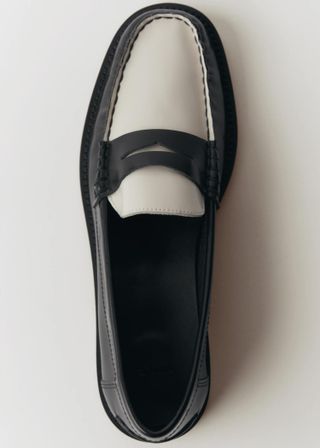 Two-Tone Leather Loafers - Women | Mango Usa