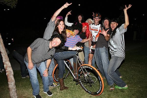 Bike racing at night