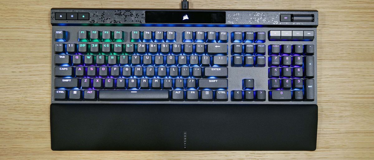 Corsair K70 Max sitting on desk