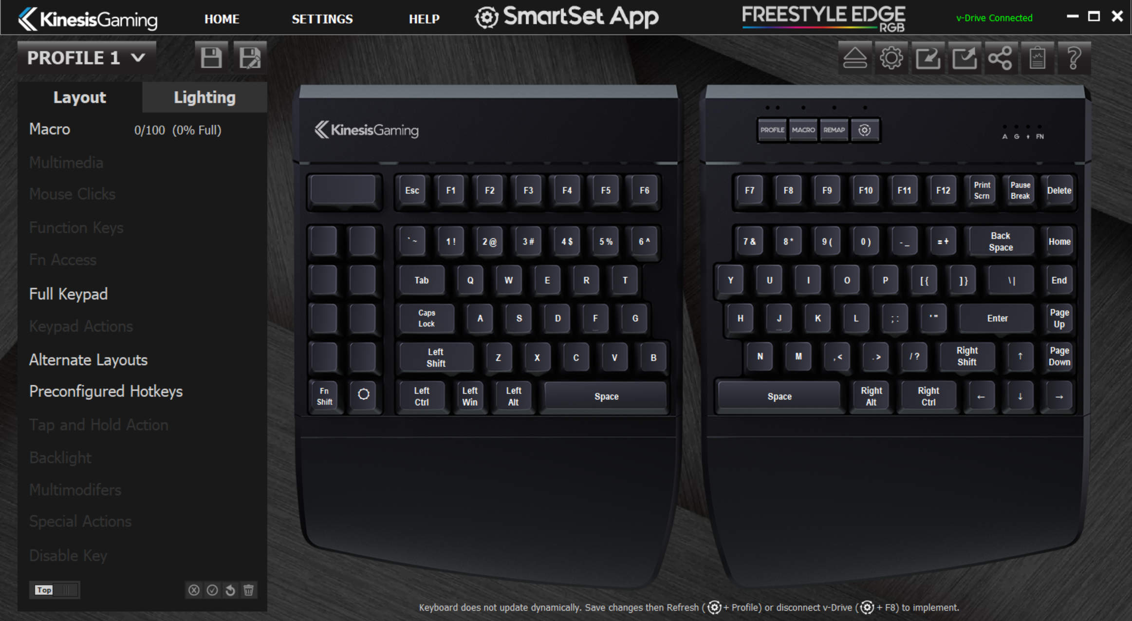 Kinesis Gaming SmartSet app for ergonomic gaming keyboards