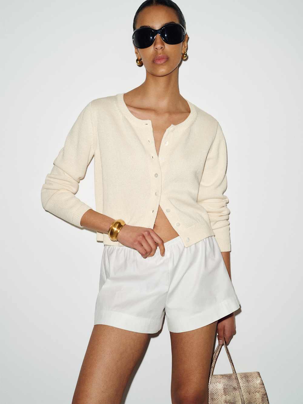 Clara Cotton Crew Cardigan