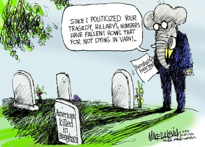 Political cartoon U.S. Benghazi GOP Hillary