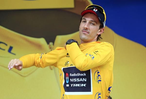 Fabian Cancellara (RadioShack - Nissan) pulls on the yellow jersey again