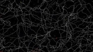Numerical simulation of cosmic strings.